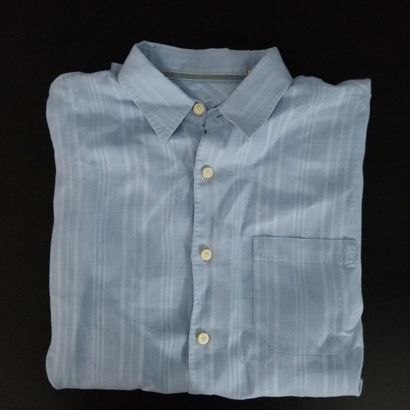 TOMMY BAHAMA Mens Button Down Blue Sz L 100% LINEN - Picture 7 of 7